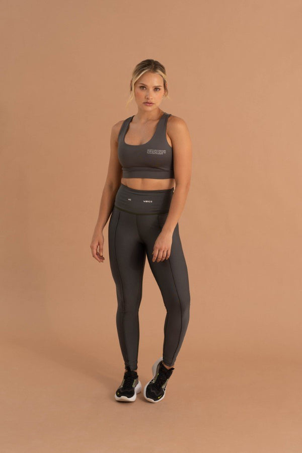 ZIPPER OLIVE LEGGING